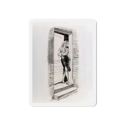 No Vacancy (Magazine Illustration) Refrigerator Magnet 6 Inch - The Sticker Space