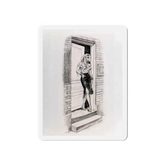 No Vacancy (Magazine Illustration) Refrigerator Magnet 6 Inch - The Sticker Space