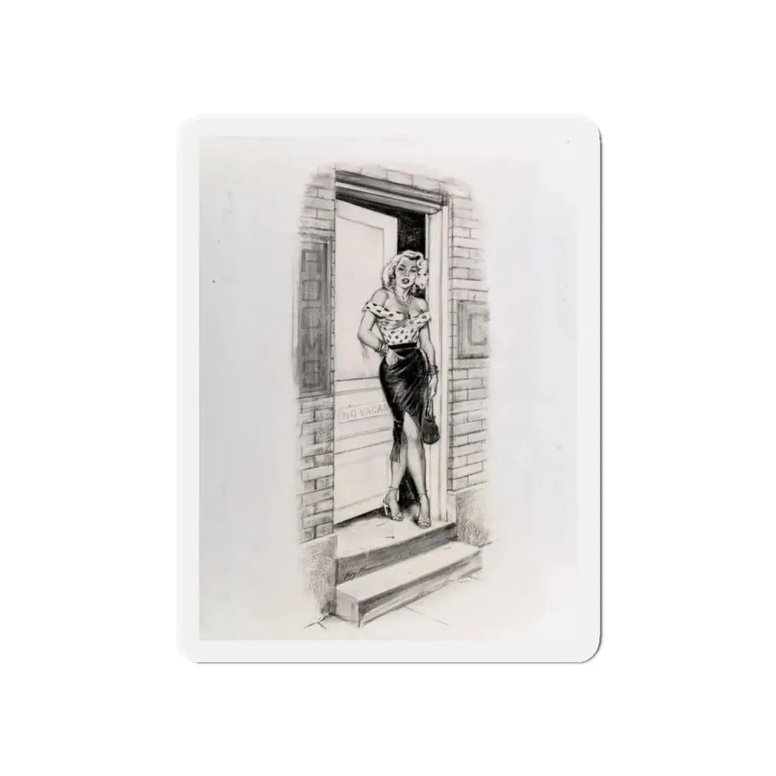 No Vacancy (Magazine Illustration) Refrigerator Magnet - The Sticker Space