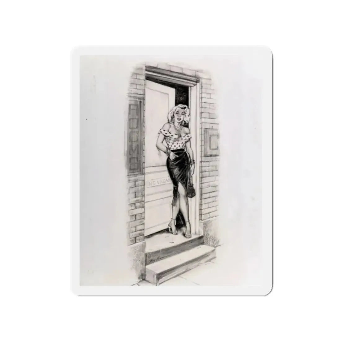 No Vacancy (Magazine Illustration) Refrigerator Magnet - The Sticker Space