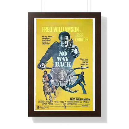 NO WAY BACK 1976 - Framed Movie Poster 16″ x 24″ Walnut - The Sticker Space
