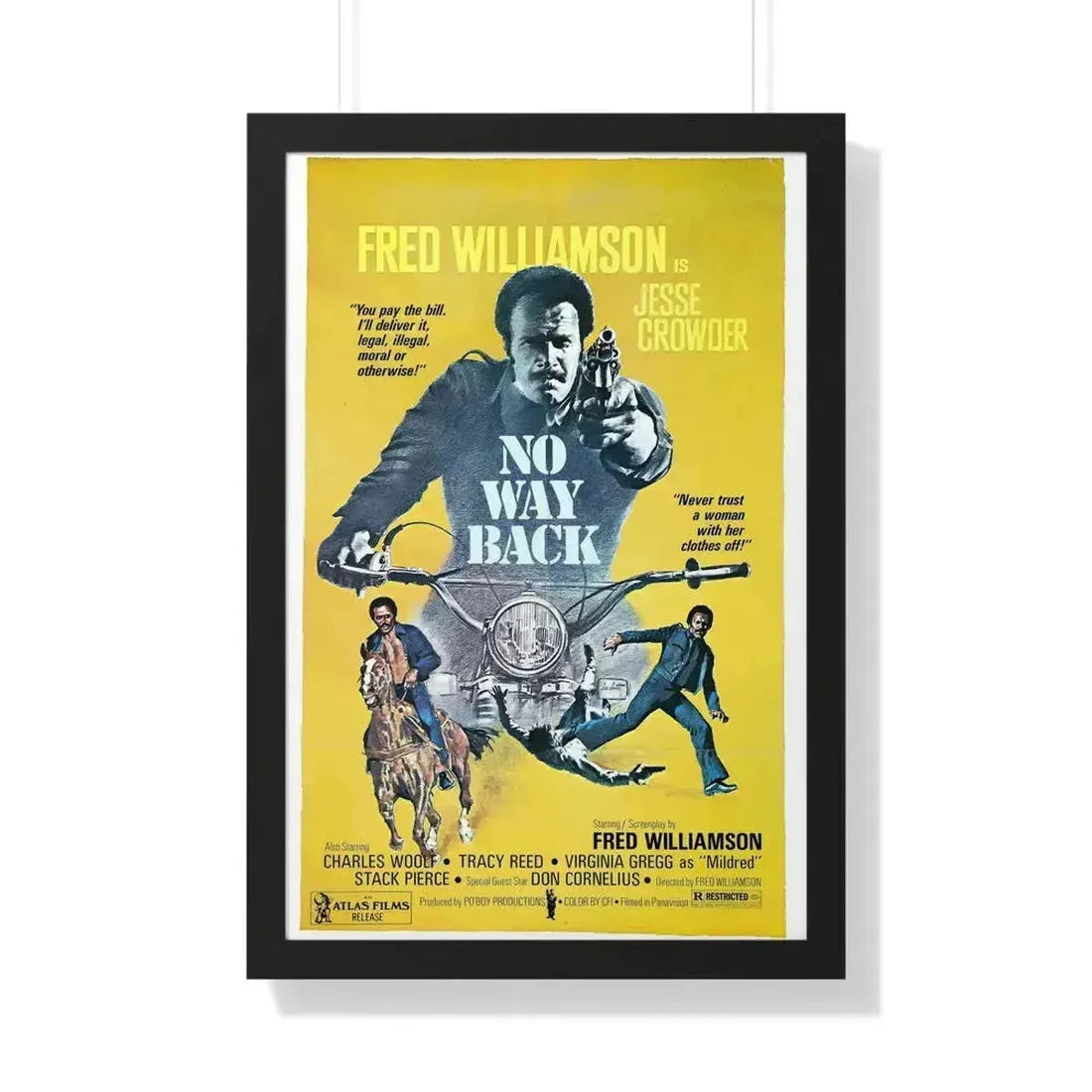 NO WAY BACK 1976 - Framed Movie Poster 20" x 30" Black - The Sticker Space