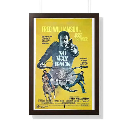 NO WAY BACK 1976 - Framed Movie Poster 20" x 30" Walnut - The Sticker Space
