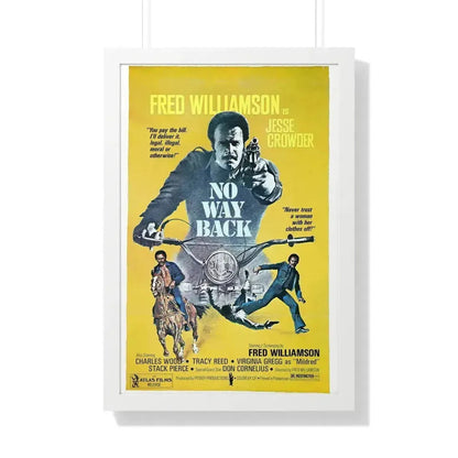 NO WAY BACK 1976 - Framed Movie Poster 20" x 30" White - The Sticker Space