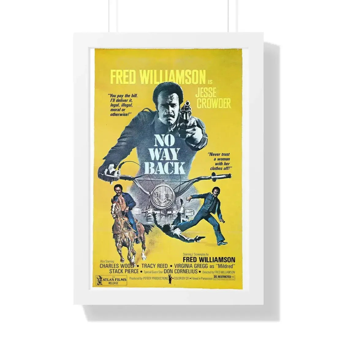 NO WAY BACK 1976 - Framed Movie Poster - The Sticker Space