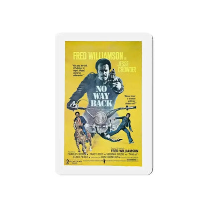 NO WAY BACK 1976 Movie Poster - Refrigerator Magnet 4 Inch Die-Cut - The Sticker Space