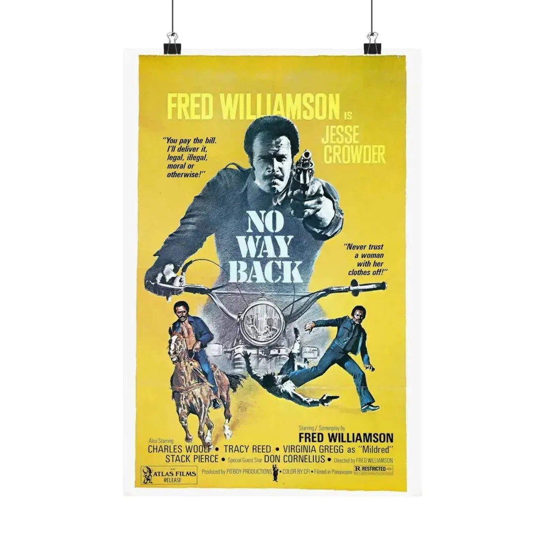 NO WAY BACK 1976 - Paper Movie Poster - The Sticker Space