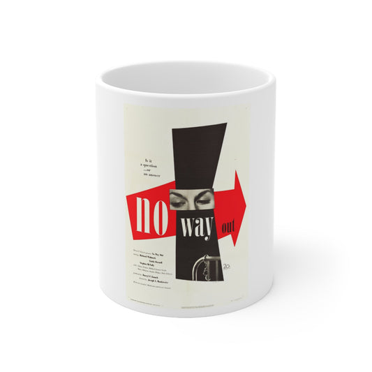 No Way Out 1950 Movie Poster - White Coffee Cup 11oz-11oz-The Sticker Space