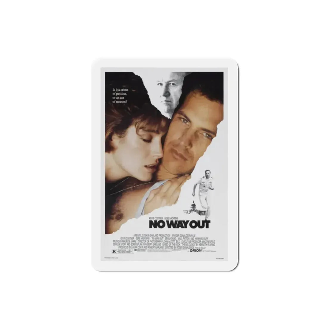 No Way Out 1987 Movie Poster Refrigerator Magnet 2 Inch - The Sticker Space