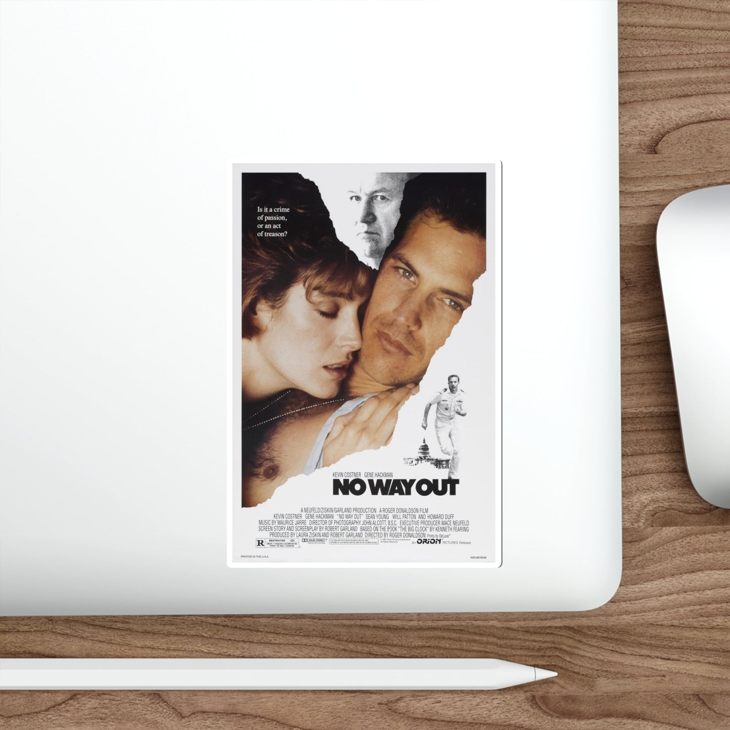 No Way Out 1987 Movie Poster STICKER Vinyl Die-Cut Decal-The Sticker Space