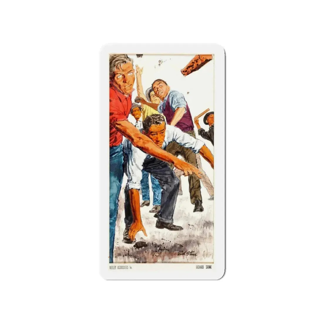 No Way Out, The Saturday Evening Post story illustration, 1958 (Magazine Illustration) Refrigerator Magnet 3 Inch - The Sticker Space