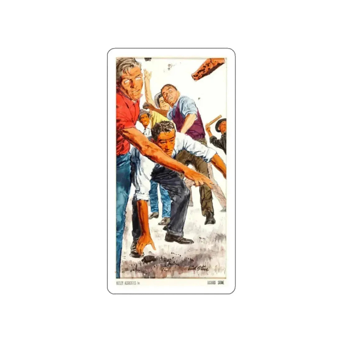 No Way Out, The Saturday Evening Post story illustration, 1958 (Magazine Illustration) STICKER Vinyl Die-Cut Decal White Die-Cut 2 Inch - The Sticker Space