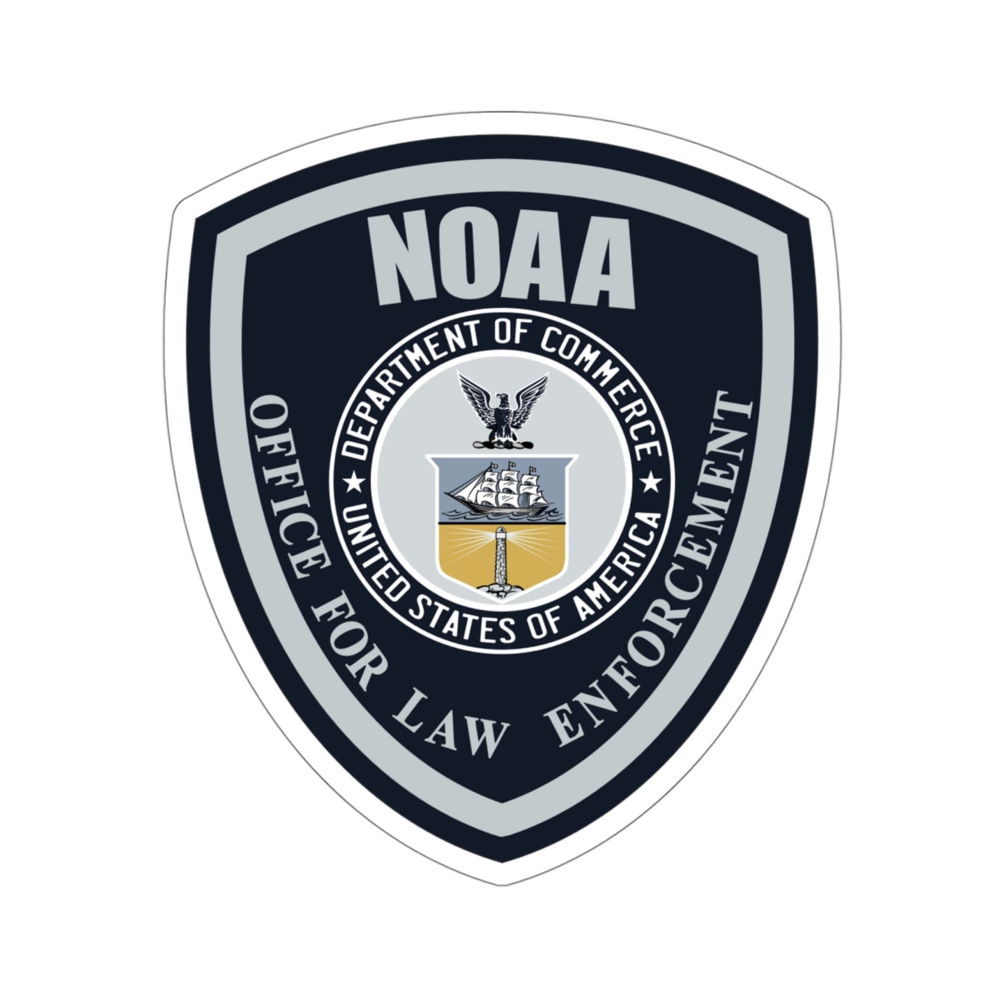 NOAA Marine Law Enforcement STICKER Vinyl Die-Cut Decal-4 Inch-The Sticker Space