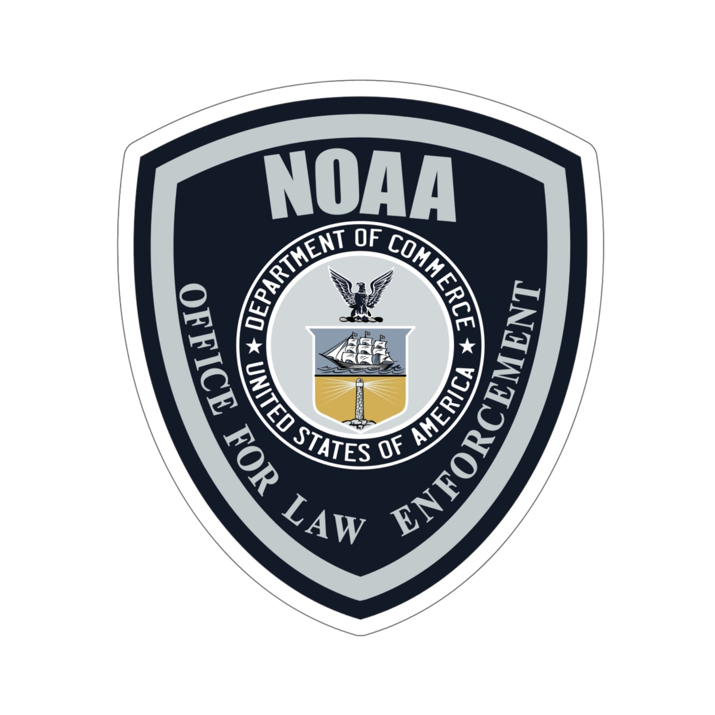 NOAA Marine Law Enforcement STICKER Vinyl Die-Cut Decal-6 Inch-The Sticker Space