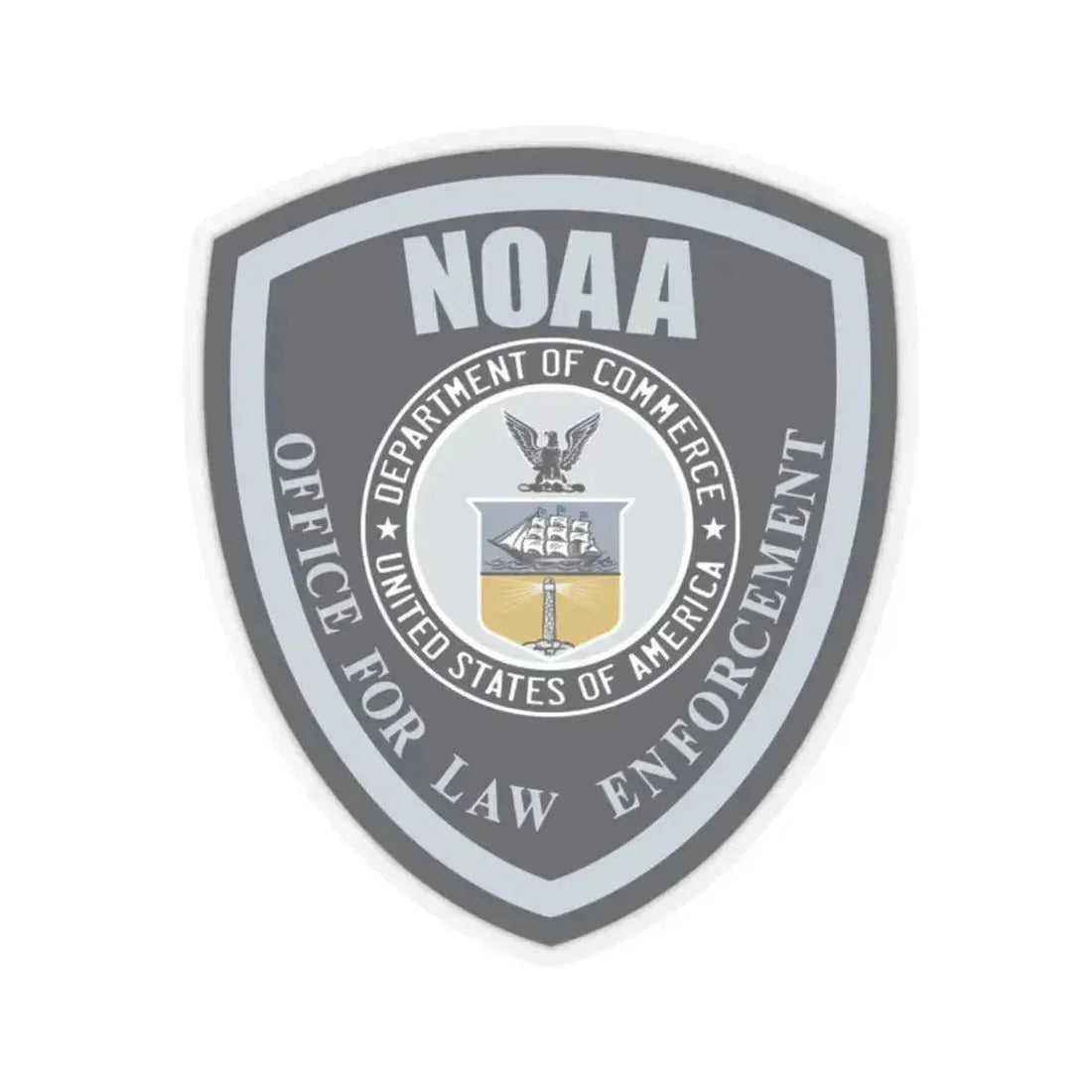 NOAA Office for Law Enforcement US Dept of Commerce - STICKER Vinyl Kiss-Cut Decal 2 Inch Transparent - The Sticker Space