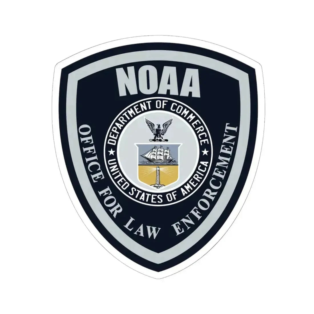 NOAA Office for Law Enforcement US Dept of Commerce - STICKER Vinyl Kiss-Cut Decal 6 Inch White - The Sticker Space