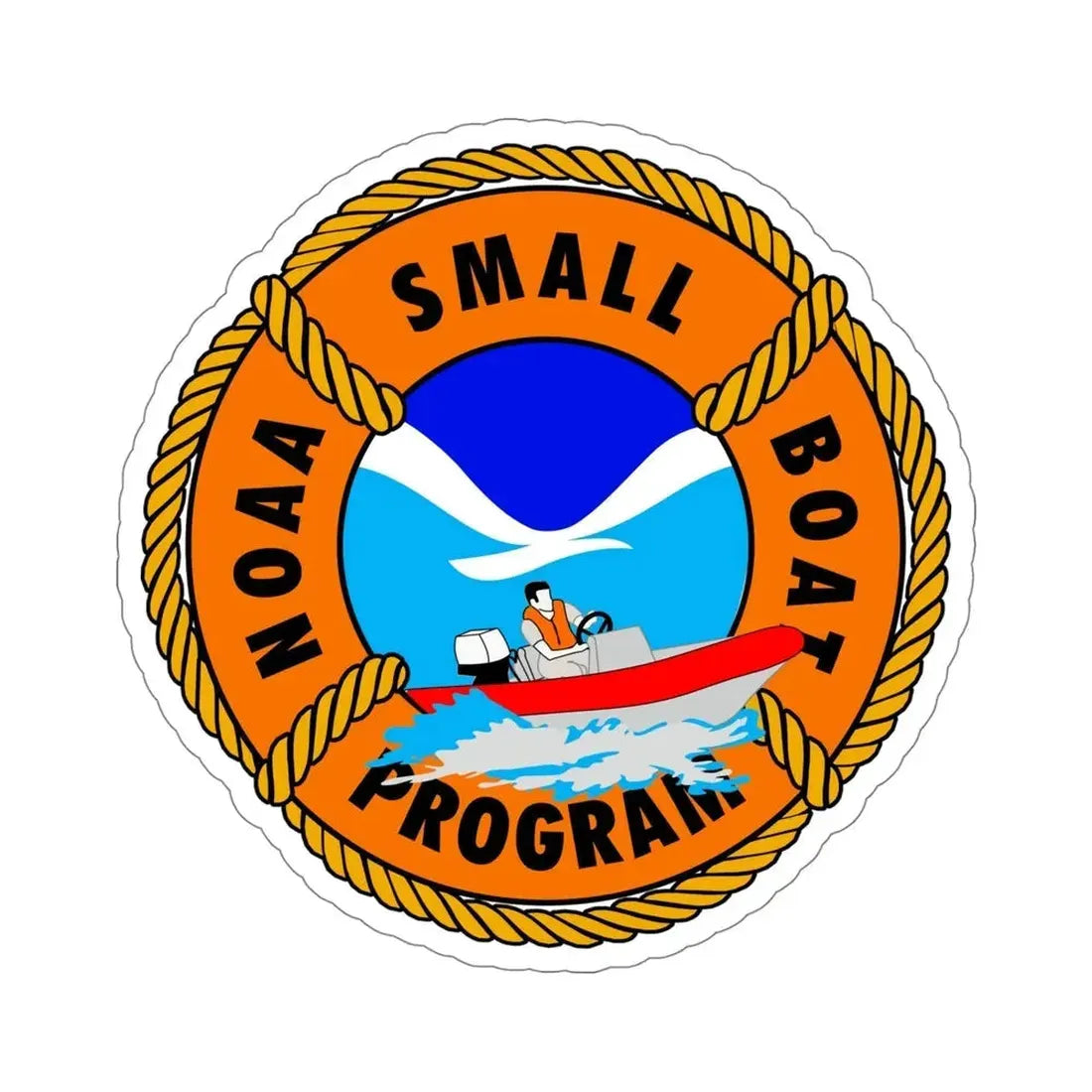 NOAAs Small Boat Program STICKER Vinyl Die-Cut Decal 5 Inch - The Sticker Space