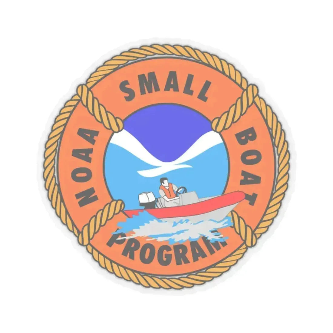 NOAAs Small Boat Program - STICKER Vinyl Kiss-Cut Decal 2 Inch Transparent - The Sticker Space