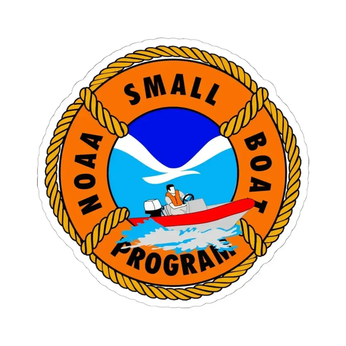 NOAAs Small Boat Program - STICKER Vinyl Kiss-Cut Decal 6 Inch White - The Sticker Space