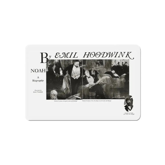 Noah By Emil Hoodwink, Judge magazine, May 19, 1928 (Magazine Illustration) Refrigerator Magnet 6 Inch - The Sticker Space