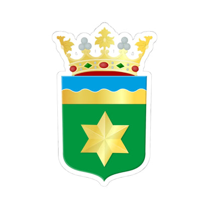 Noardeast-Fryslan wapen (Netherlands) (Coat of Arms) STICKER Vinyl Kiss-Cut Decal 4 Inch White - The Sticker Space