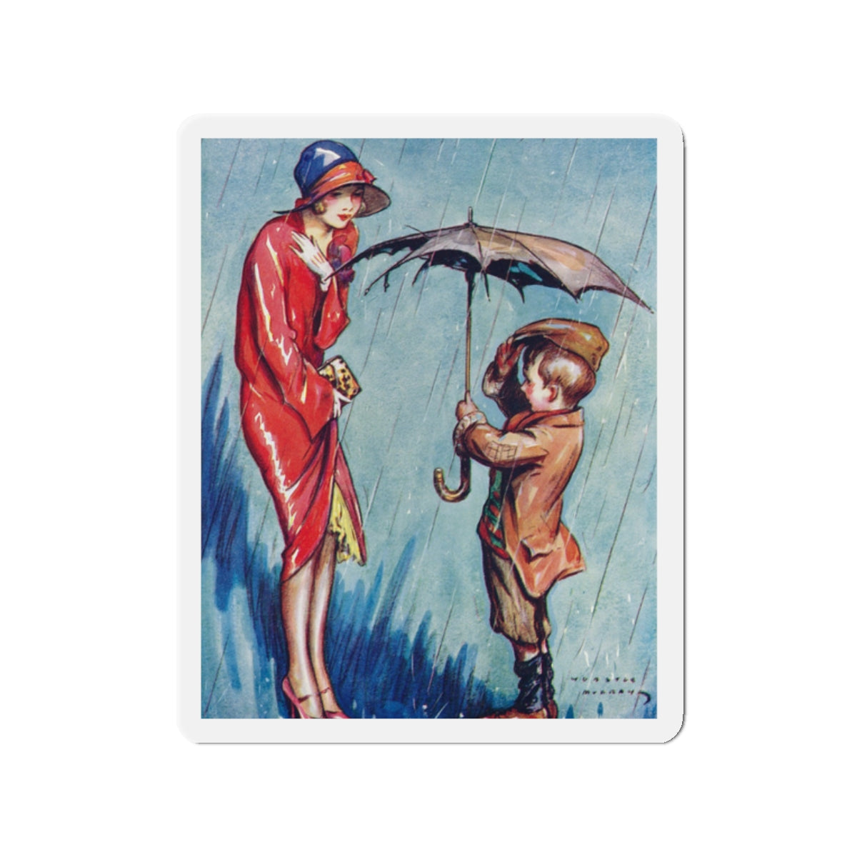 Noblesse Oblige, Help Yourself Annual, 1930 (Magazine Illustration) Refrigerator Magnet-2" x 2"-The Sticker Space