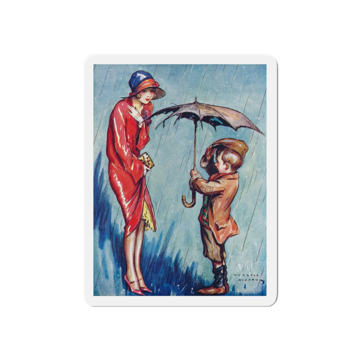 Noblesse Oblige, Help Yourself Annual, 1930 (Magazine Illustration) Refrigerator Magnet-6 × 6"-The Sticker Space