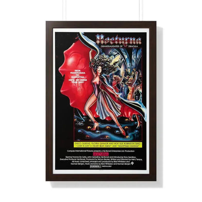 NOCTURNA 1976 - Framed Movie Poster 20" x 30" Walnut - The Sticker Space