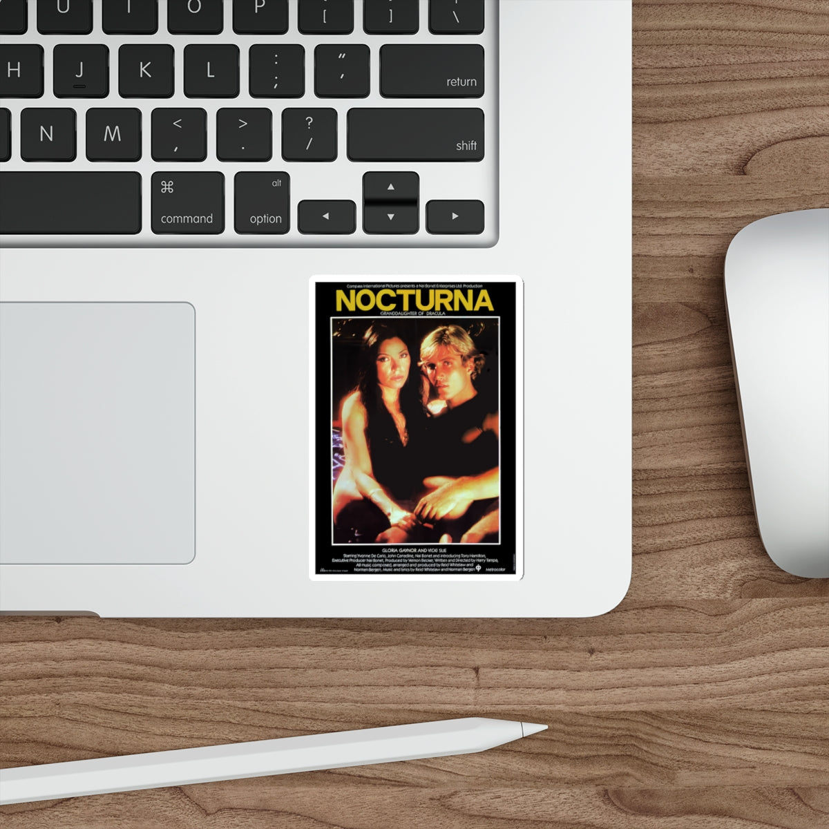 NOCTURNA (2) 1976 Movie Poster STICKER Vinyl Die-Cut Decal-The Sticker Space