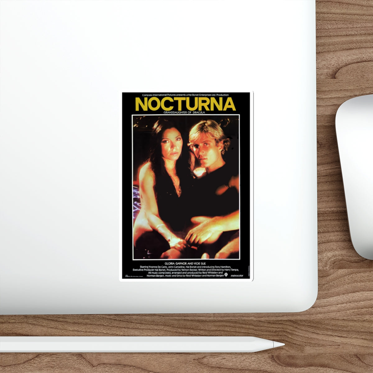 NOCTURNA (2) 1976 Movie Poster STICKER Vinyl Die-Cut Decal-The Sticker Space