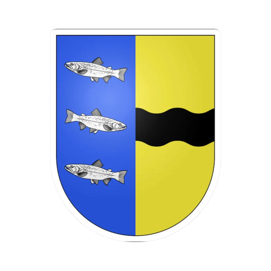 Noiraigue-coat of arms (Switzerland) (Coat of Arms) STICKER Vinyl Kiss-Cut Decal 2 Inch White - The Sticker Space