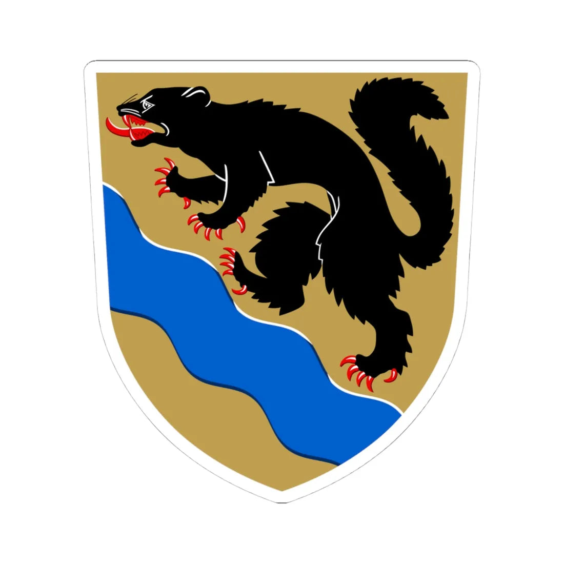 Nokia.vaakuna (Finland) (Coat of Arms) STICKER Vinyl Kiss-Cut Decal 4 Inch White - The Sticker Space