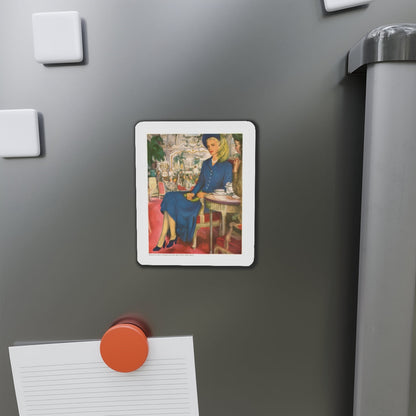 Nolde Nylons advertisement, 1948 (Magazine Illustration) Refrigerator Magnet-The Sticker Space