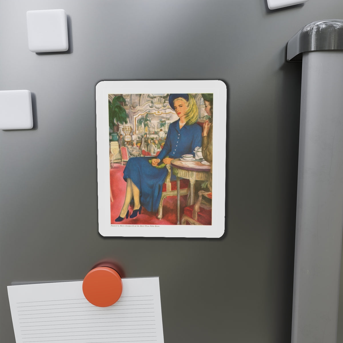 Nolde Nylons advertisement, 1948 (Magazine Illustration) Refrigerator Magnet-The Sticker Space