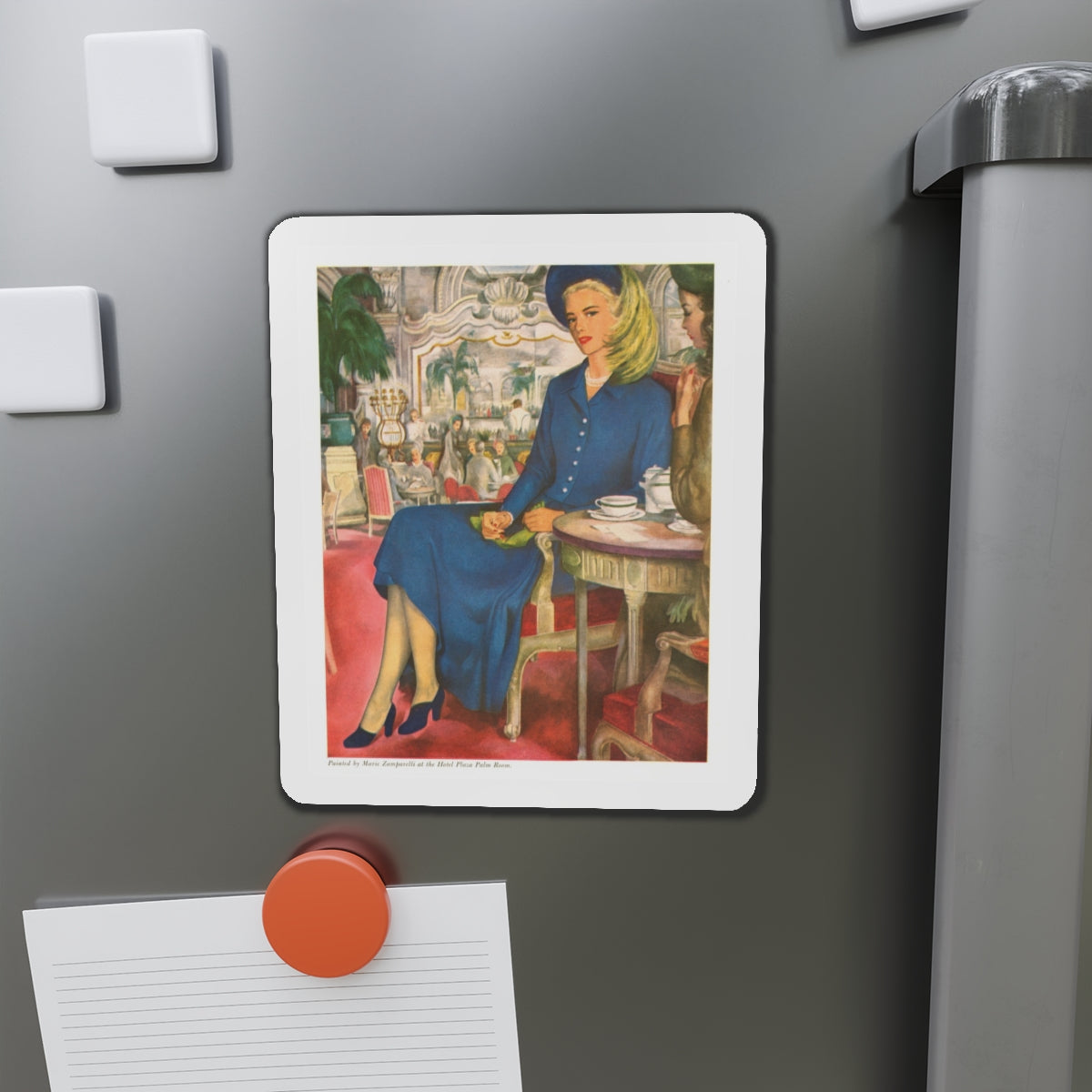 Nolde Nylons advertisement, 1948 (Magazine Illustration) Refrigerator Magnet-The Sticker Space