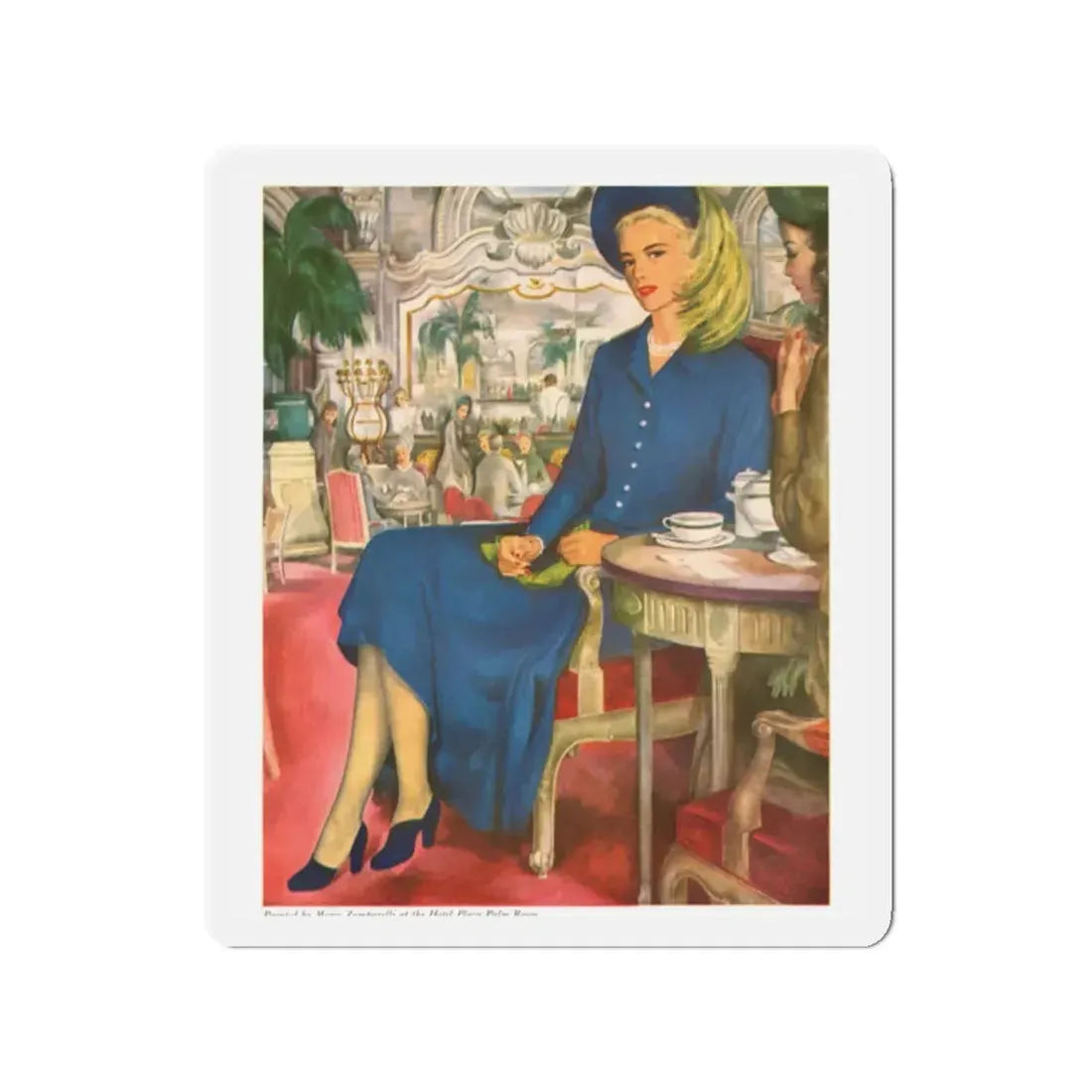 Nolde Nylons advertisement, 1948 (Magazine Illustration) Refrigerator Magnet - The Sticker Space