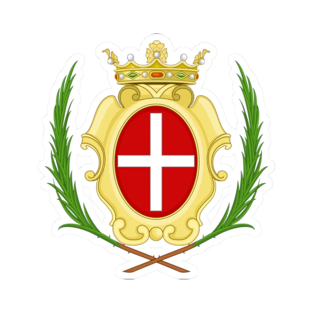 Noli-Stemma (Italy) (Coat of Arms) STICKER Vinyl Kiss-Cut Decal 2 Inch White - The Sticker Space