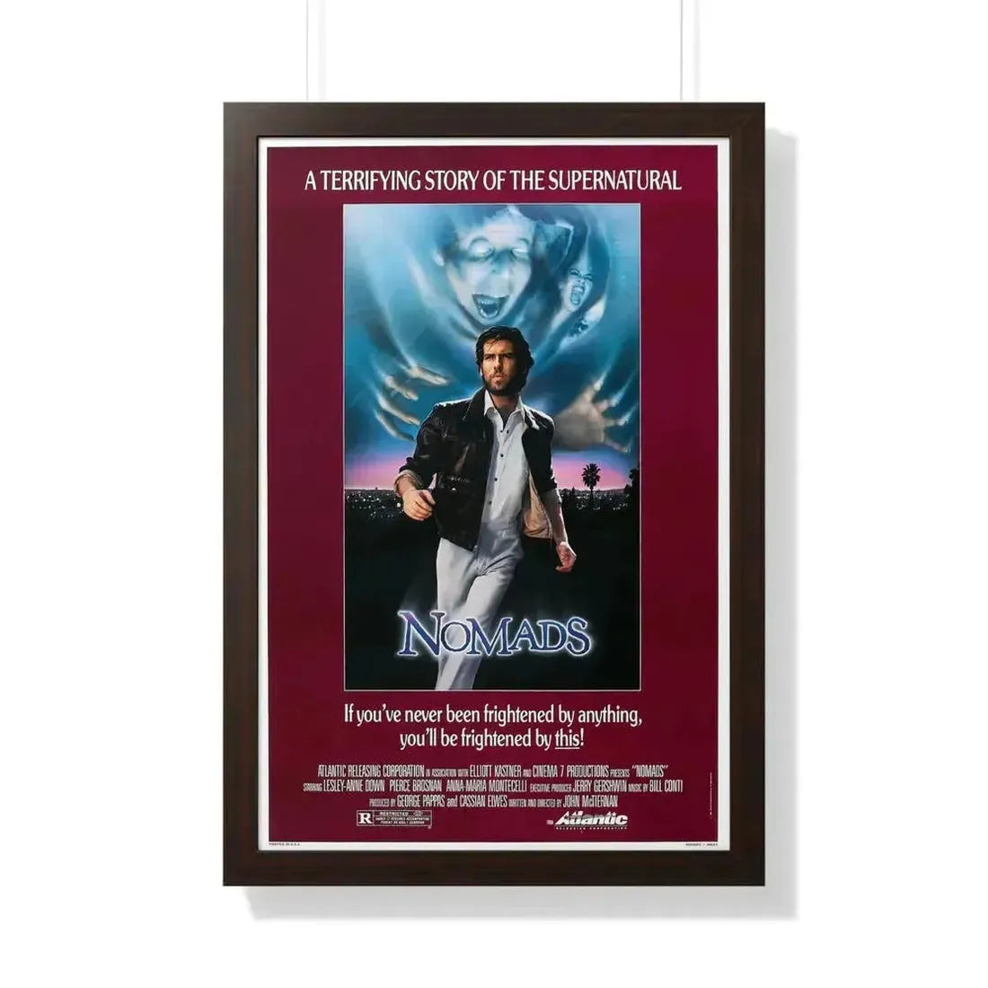 NOMADS 1986 - Framed Movie Poster 20" x 30" Walnut - The Sticker Space