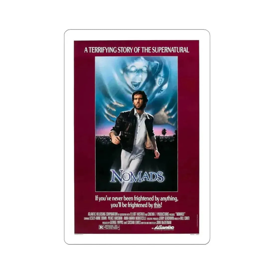 NOMADS 1986 Movie Poster - STICKER Vinyl Kiss-Cut Decal 4 Inch White - The Sticker Space