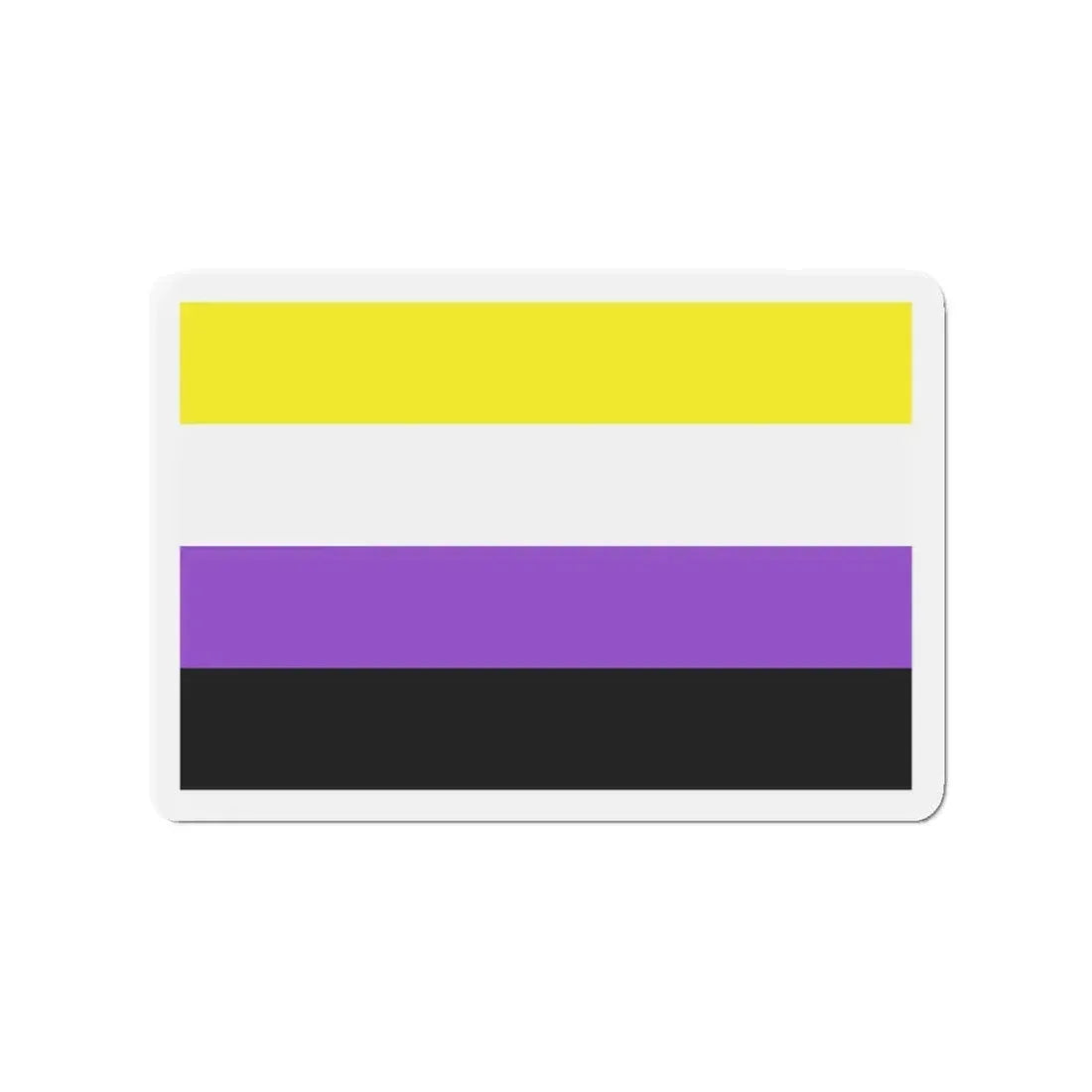 Nonbinary Pride Flag - Refrigerator Magnet 3 Inch - The Sticker Space