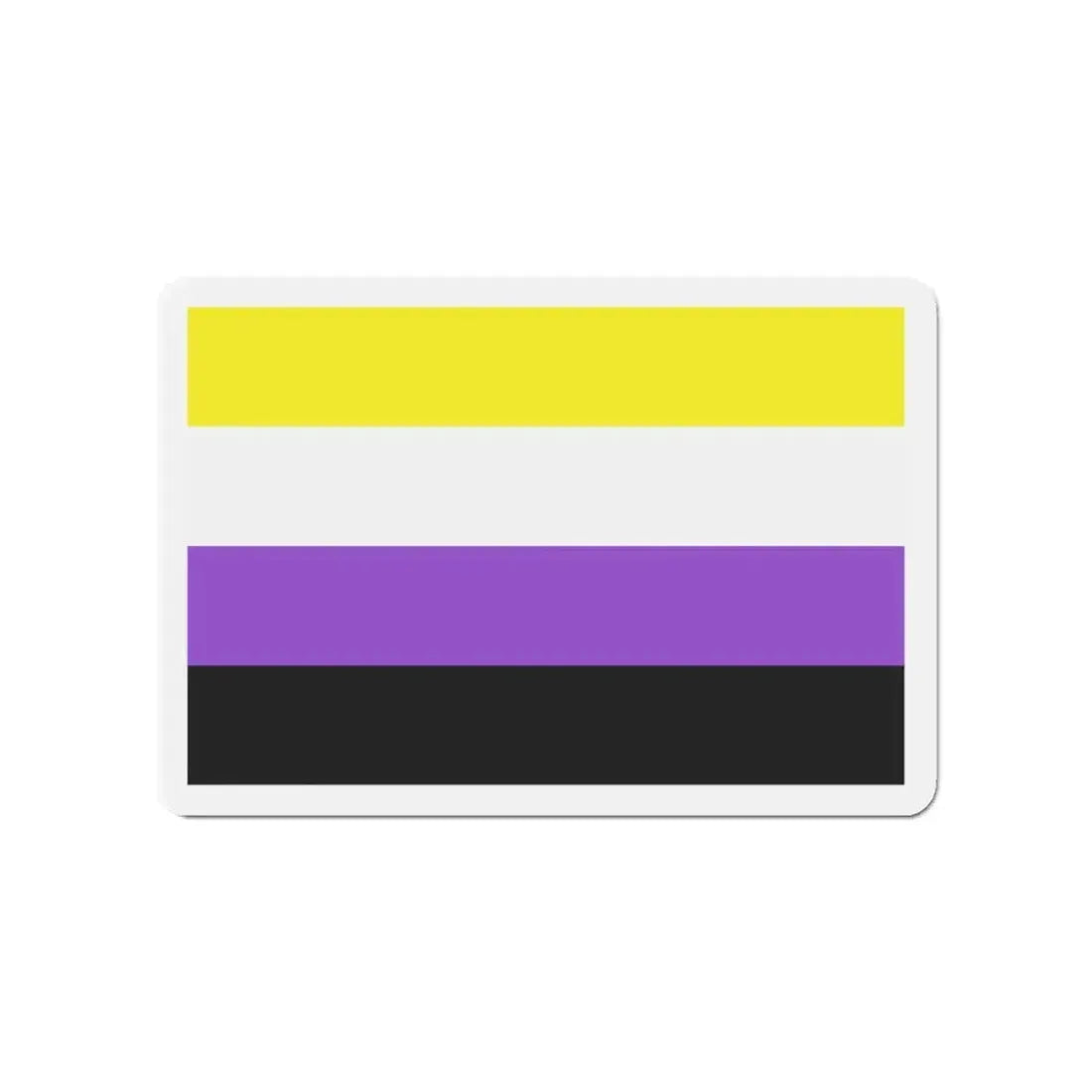 Nonbinary Pride Flag - Refrigerator Magnet 4 Inch - The Sticker Space
