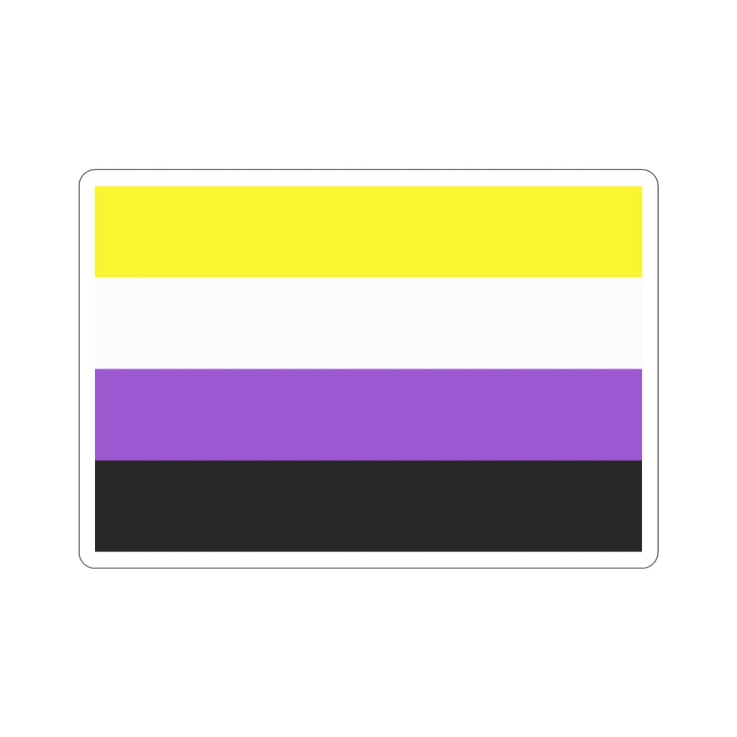 Nonbinary Pride Flag STICKER Vinyl Die-Cut Decal-2 Inch-The Sticker Space