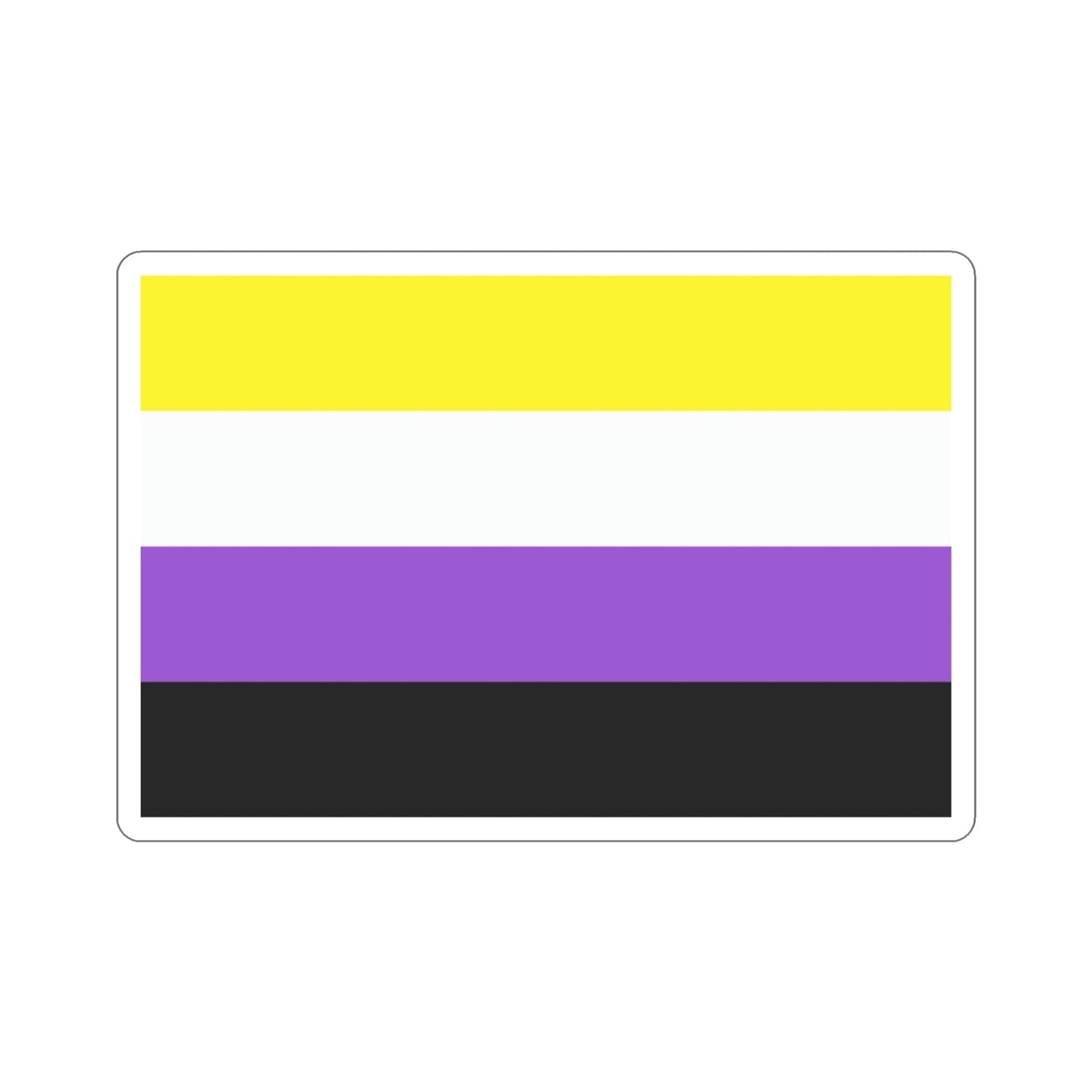 Nonbinary Pride Flag STICKER Vinyl Die-Cut Decal-3 Inch-The Sticker Space