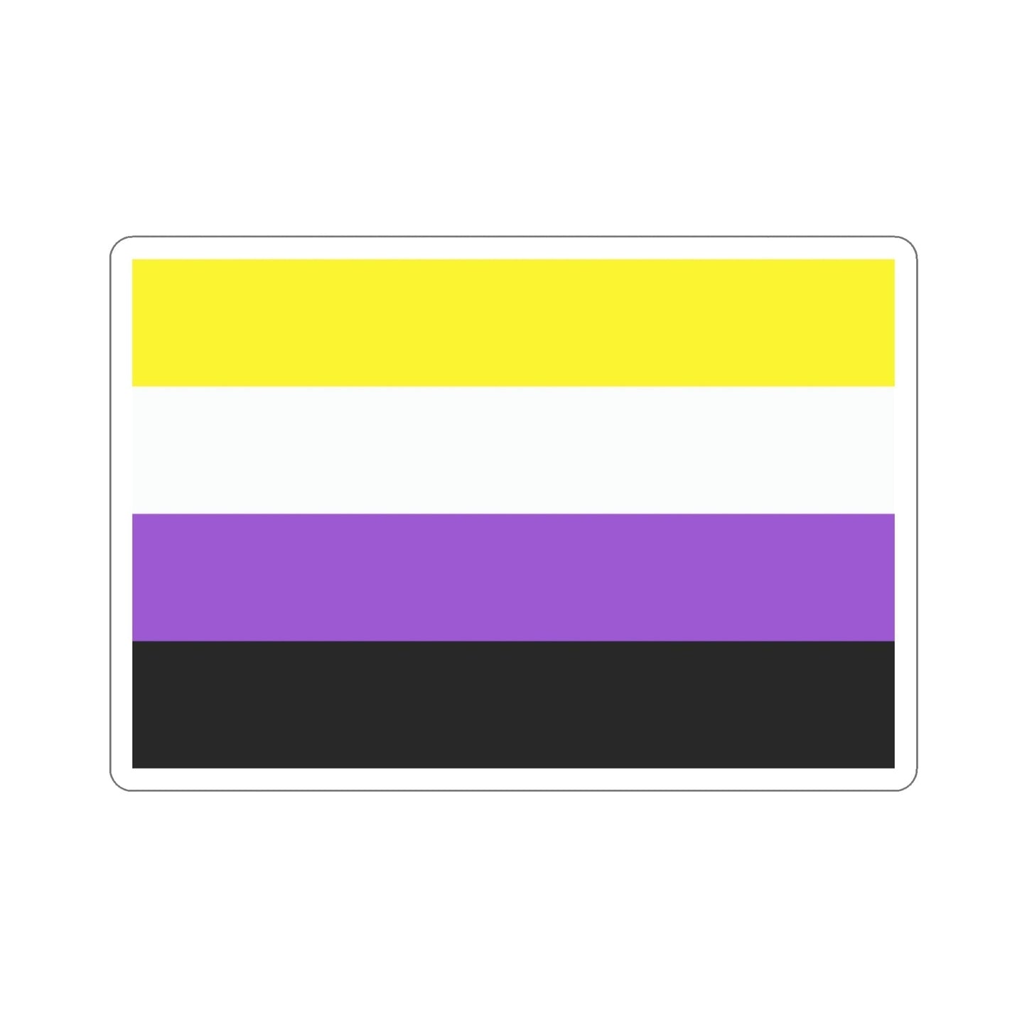 Nonbinary Pride Flag STICKER Vinyl Die-Cut Decal-4 Inch-The Sticker Space