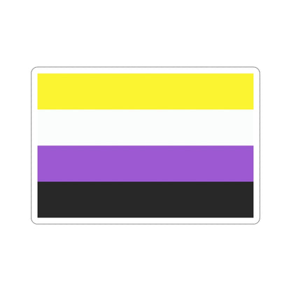 Nonbinary Pride Flag STICKER Vinyl Die-Cut Decal-4 Inch-The Sticker Space