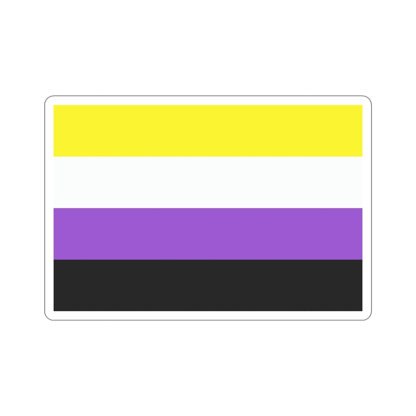 Nonbinary Pride Flag STICKER Vinyl Die-Cut Decal-6 Inch-The Sticker Space