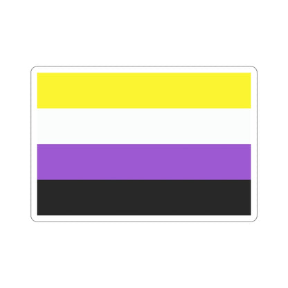 Nonbinary Pride Flag STICKER Vinyl Die-Cut Decal-6 Inch-The Sticker Space