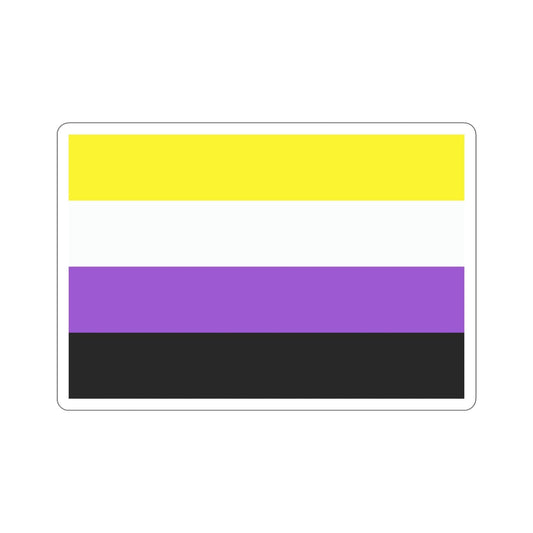 Nonbinary Pride Flag STICKER Vinyl Die-Cut Decal-6 Inch-The Sticker Space