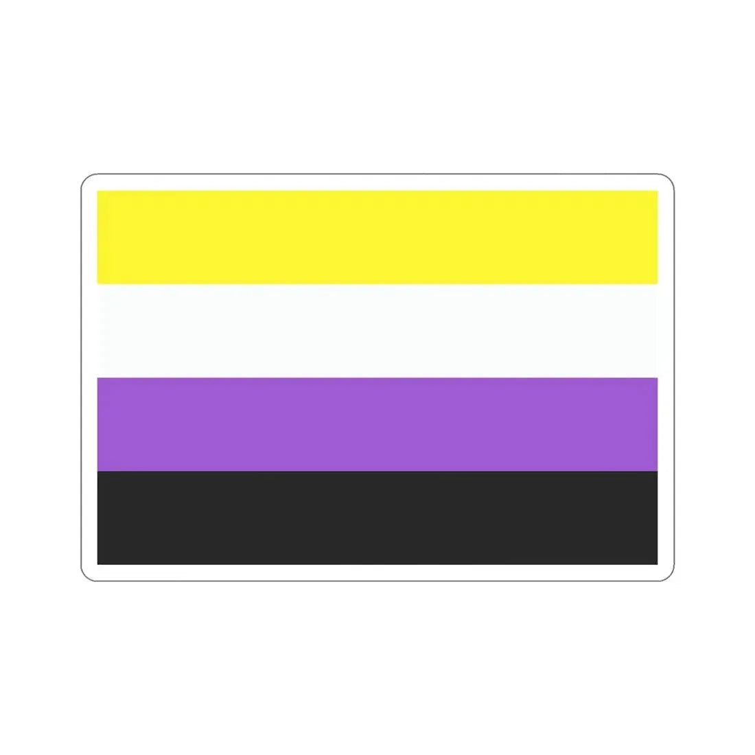 Nonbinary Pride Flag STICKER Vinyl Die-Cut Decal - The Sticker Space