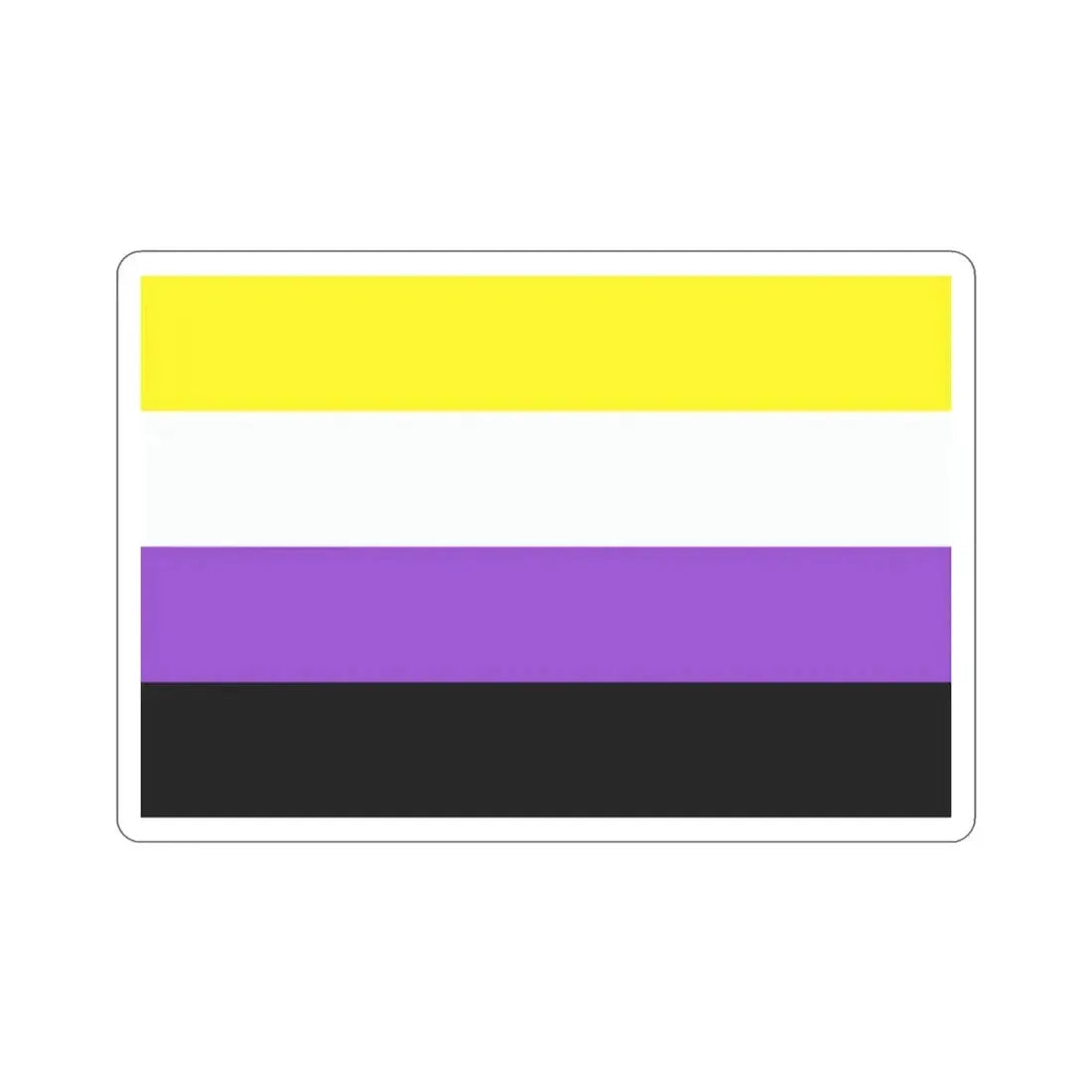 Nonbinary Pride Flag STICKER Vinyl Die-Cut Decal - The Sticker Space